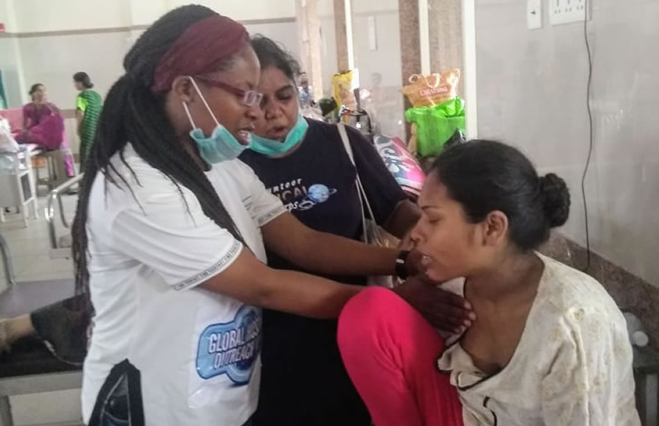 Praying for the Sick.