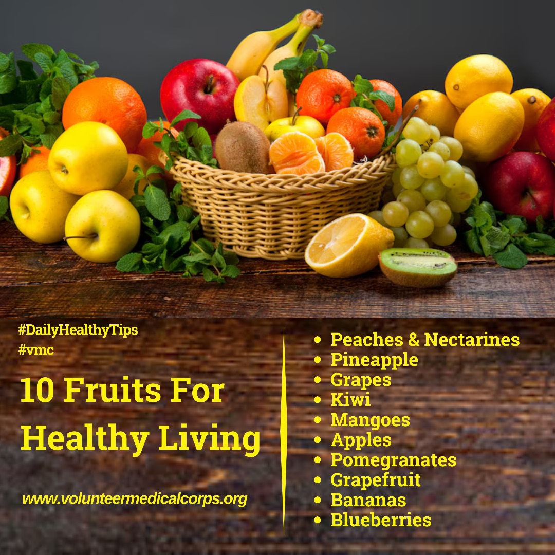 10 FRUITS FOR HEALTHY LIVING