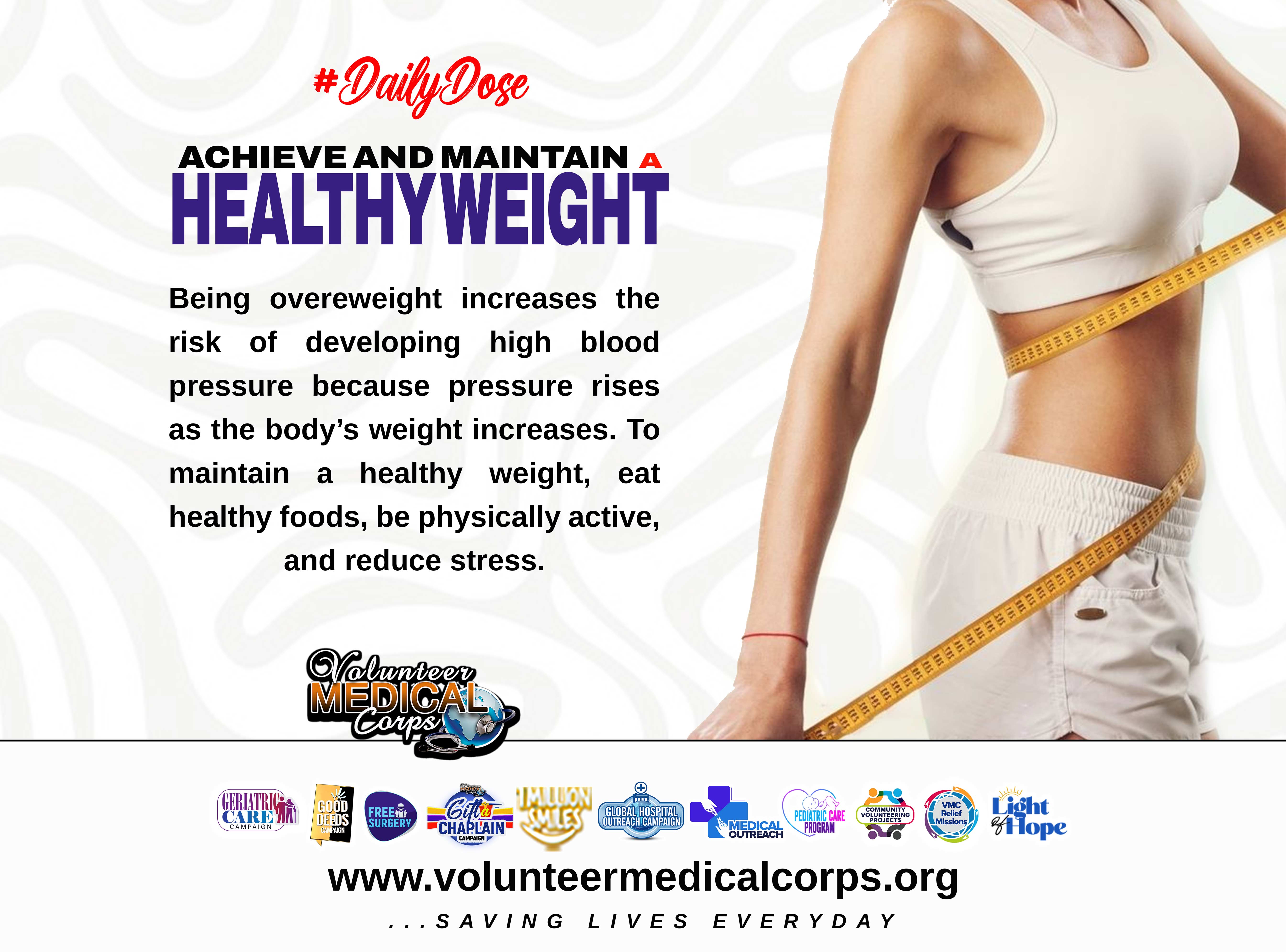 ACHIEVE AND MAINTAIN A HEALTHY WEIGHT