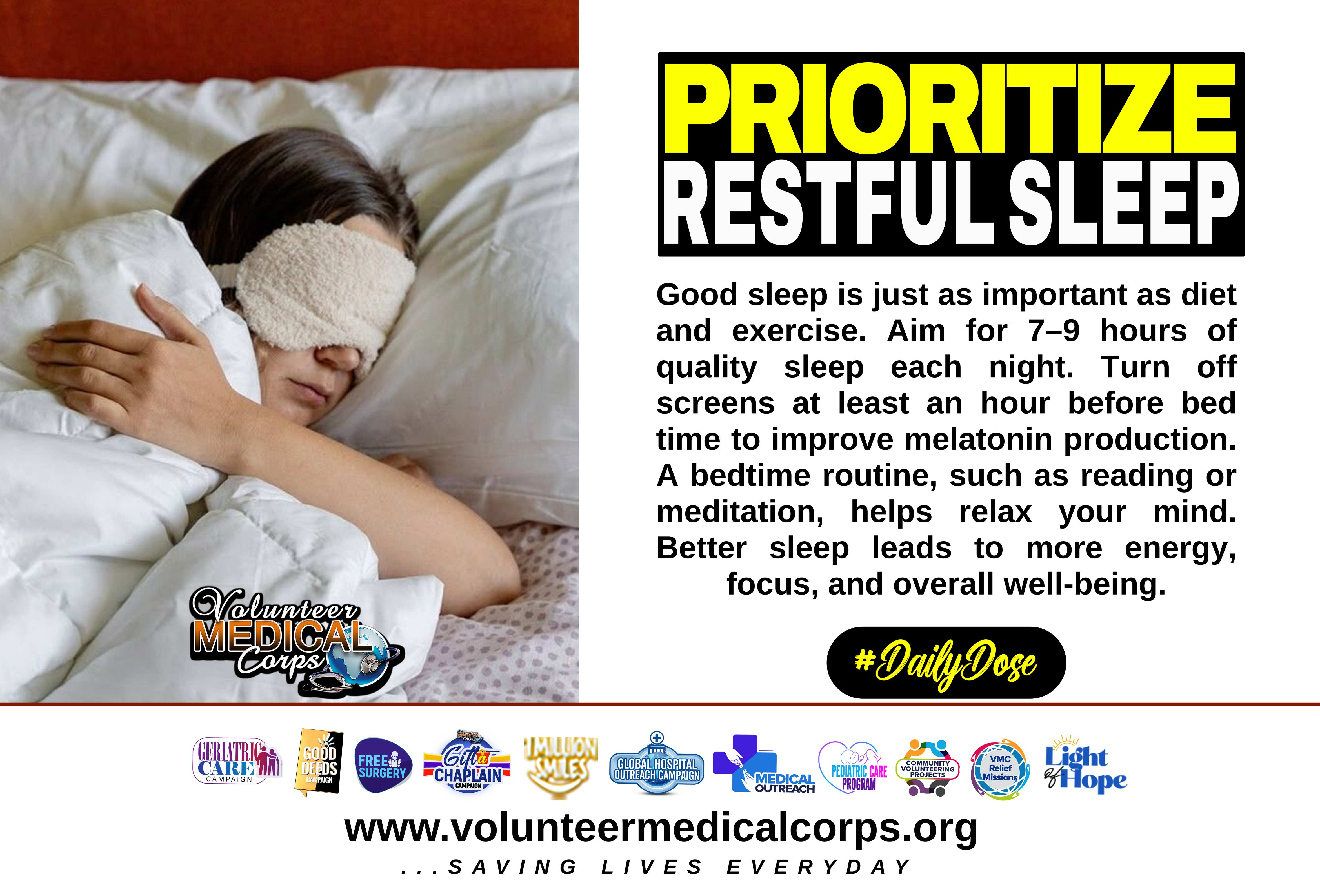 PRIORITIZE RESTFUL SLEEP