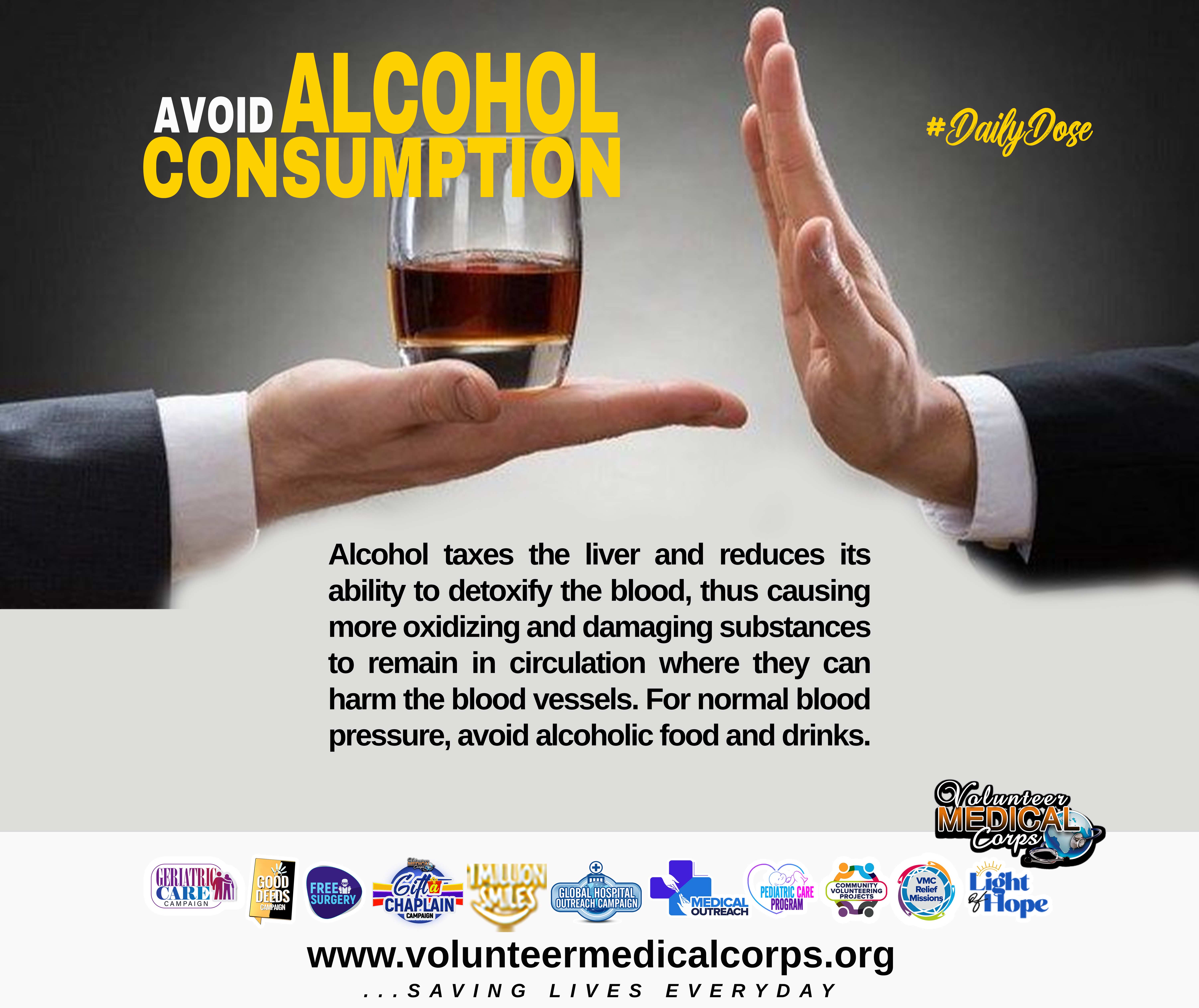 AVOID ALCOHOL CONSUMPTION