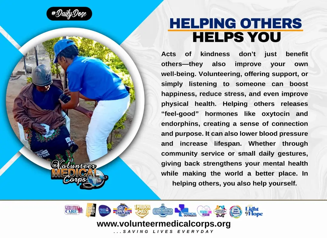 HELPING OTHERS HELPS YOU