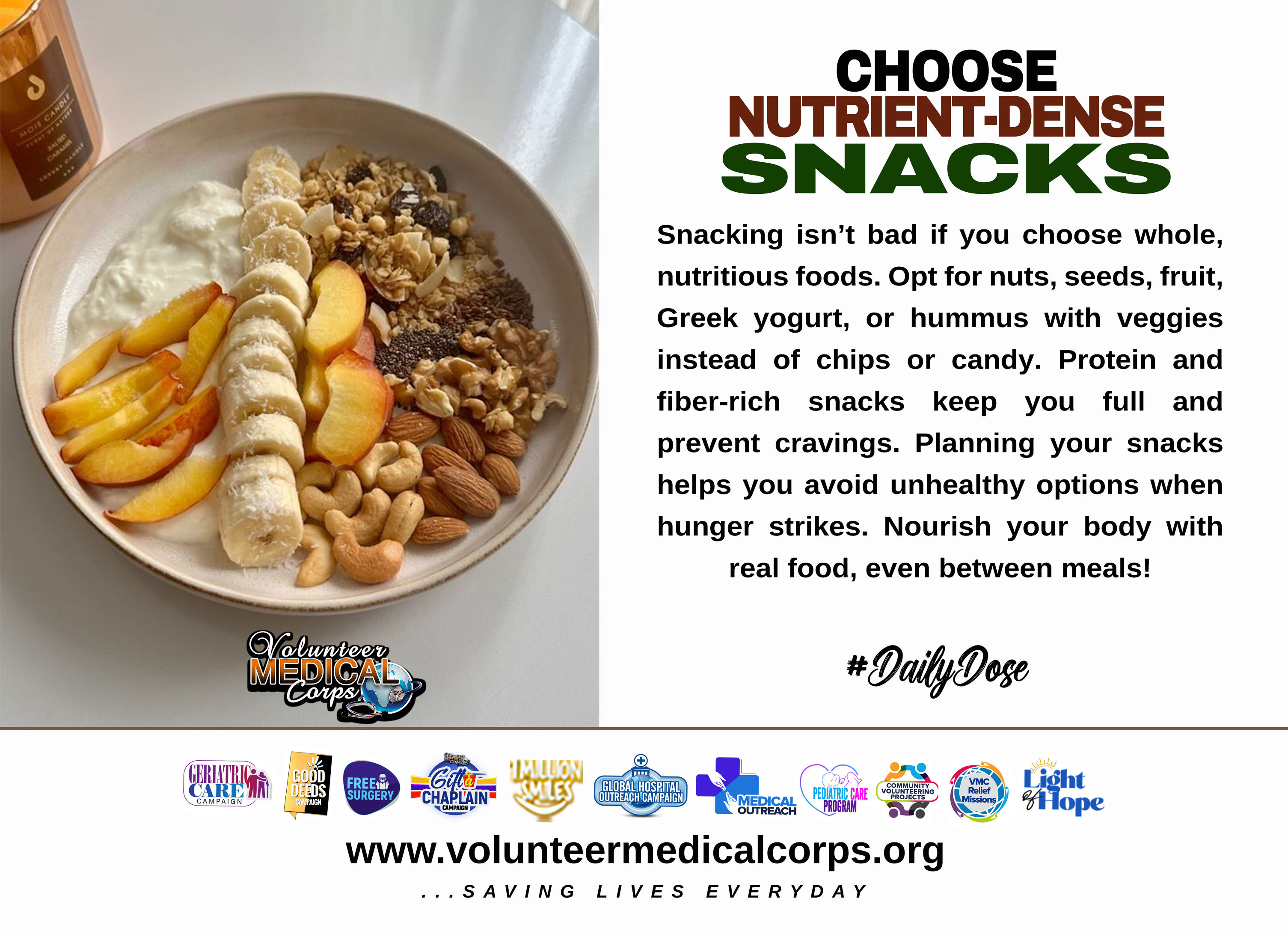 CHOOSE NUTRIENT-DENSE SNACKS