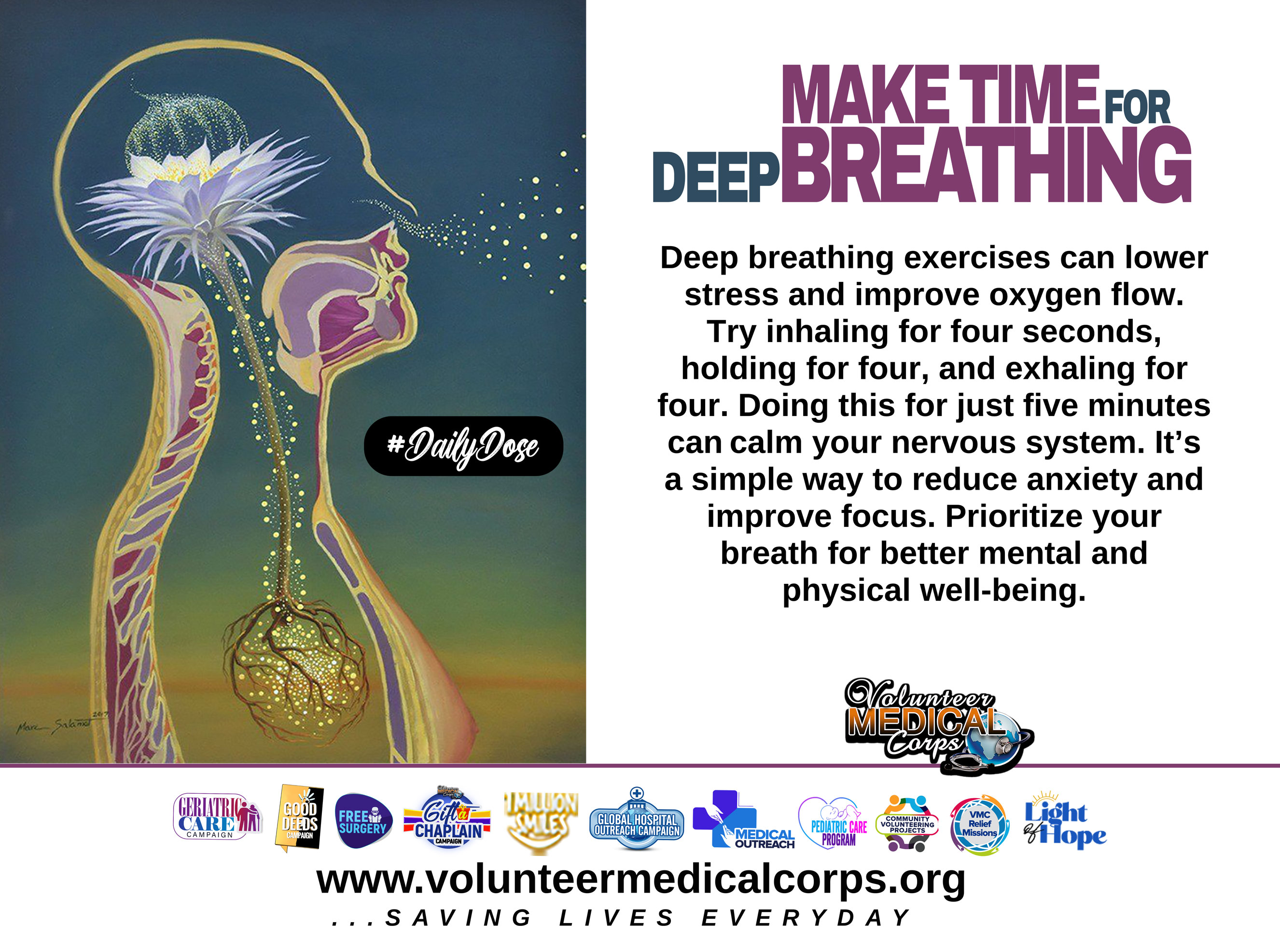 MAKE TIME FOR DEEP BREATHING