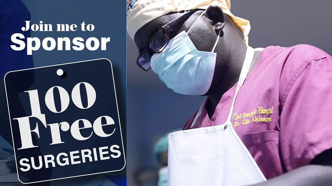 Join me to sponsor 100 free surgeries